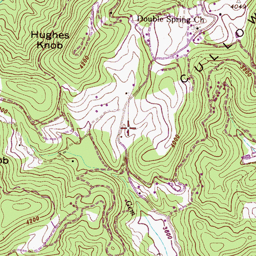 Topographic Map of Township of Mountain, NC