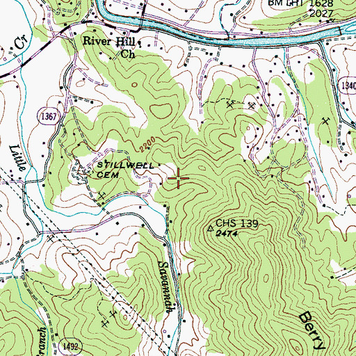 Topographic Map of Township of Webster, NC