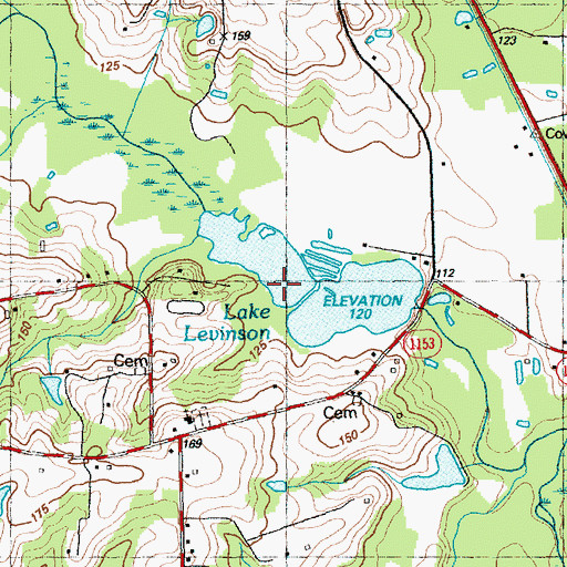 Topographic Map of Township of Ingrams, NC