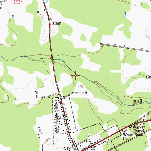 Topographic Map of Township of Micro, NC
