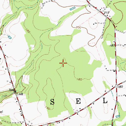 Topographic Map of Township of Selma, NC