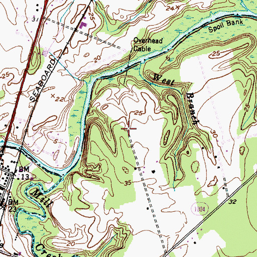 Topographic Map of Township 2-Pollocksville, NC
