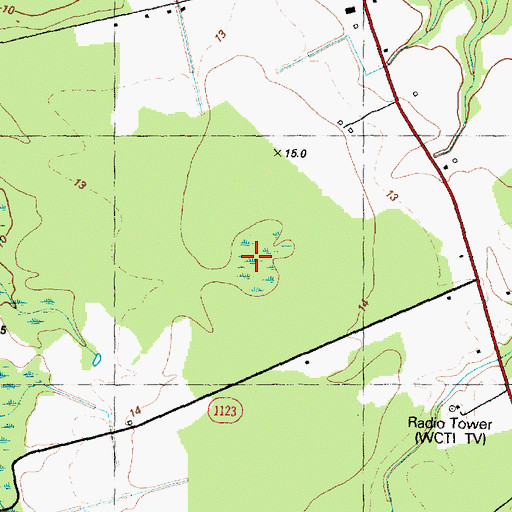 Topographic Map of Township 3-Trenton, NC
