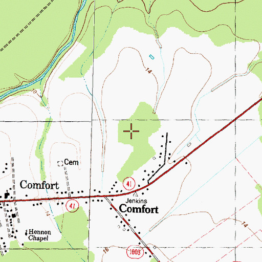 Topographic Map of Township 4-Cypress Creek, NC