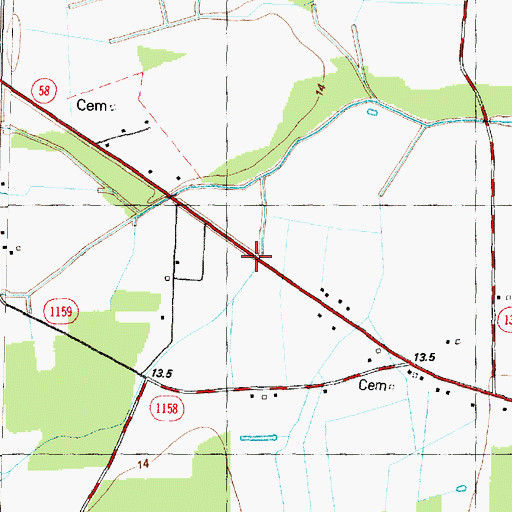 Topographic Map of Township 6-Chinquapin, NC