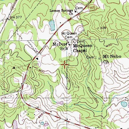Topographic Map of Township 1-Greenwood, NC
