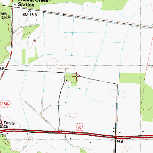 Topographic Map of Township of Falling Creek, NC