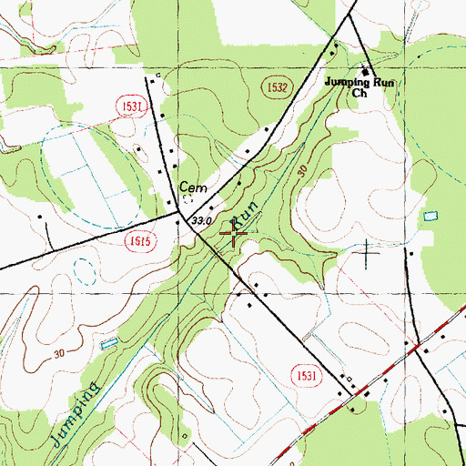 Topographic Map of Township of Institute, NC