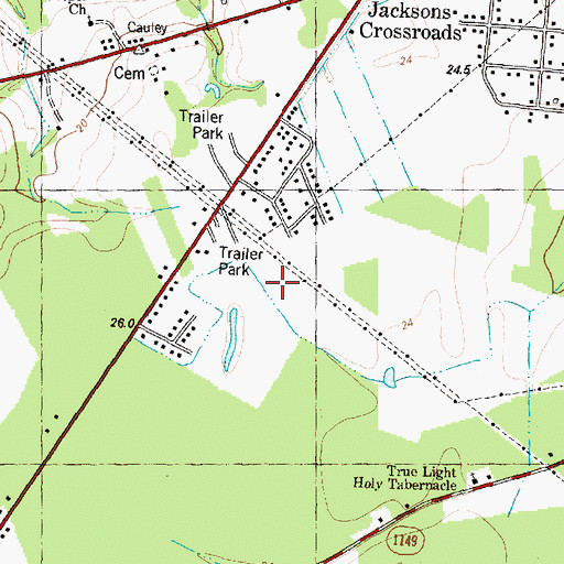 Topographic Map of Township of Neuse, NC