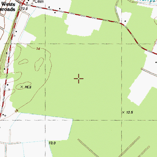 Topographic Map of Township of Sand Hill, NC