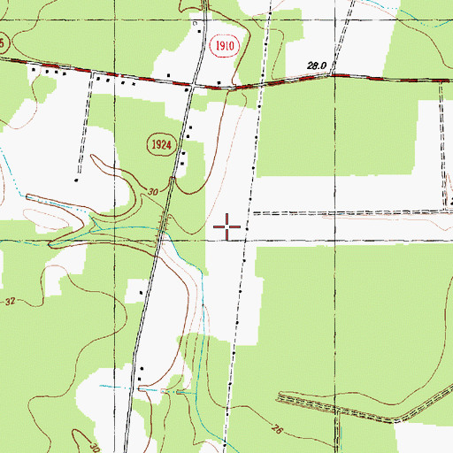 Topographic Map of Township of Woodington, NC