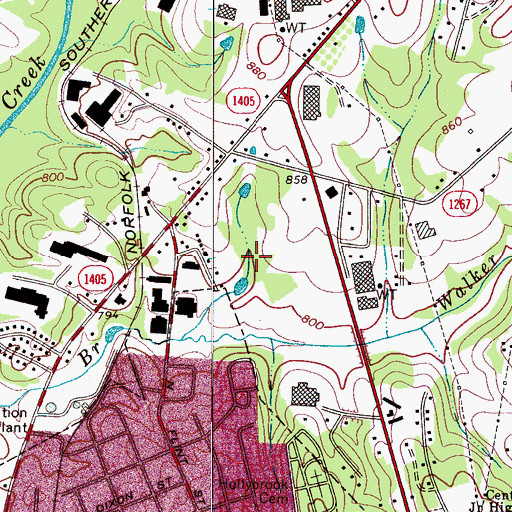 Topographic Map of Township of Lincolnton, NC