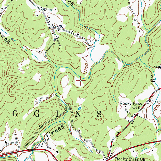Topographic Map of Township of Higgins, NC