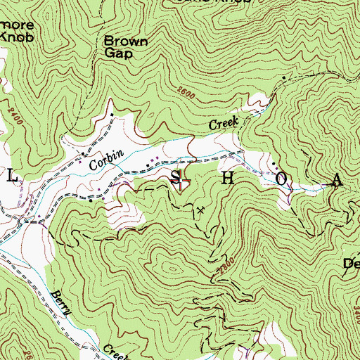 Topographic Map of Township of Millshoal, NC
