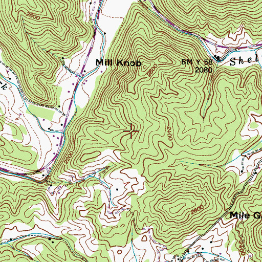 Topographic Map of Township 2-Laurel, NC