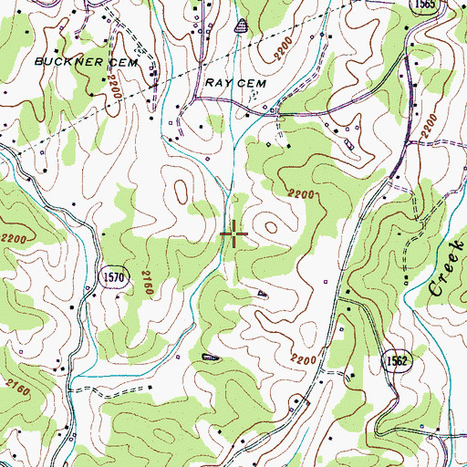 Topographic Map of Township 3, Mars Hill, NC