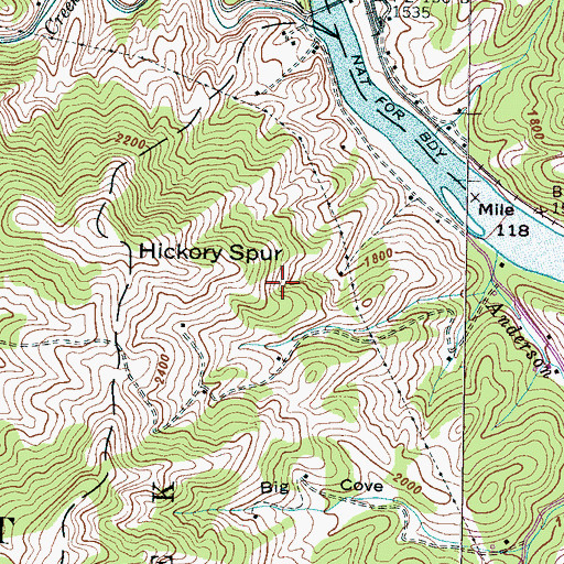 Topographic Map of Township 5-Walnut, NC