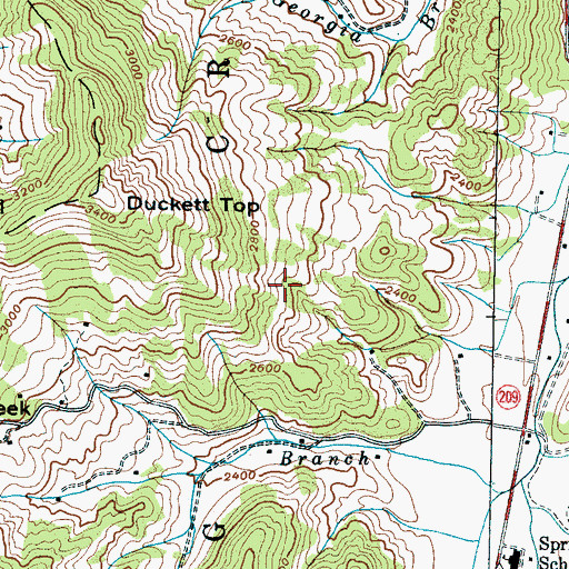 Topographic Map of Township 8-Spring Creek, NC