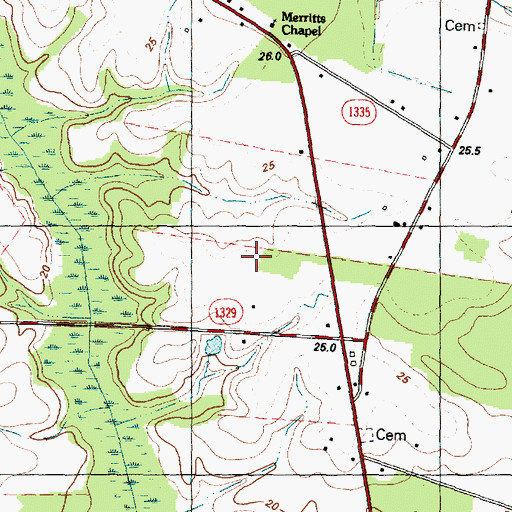 Topographic Map of Township of Goose Nest, NC