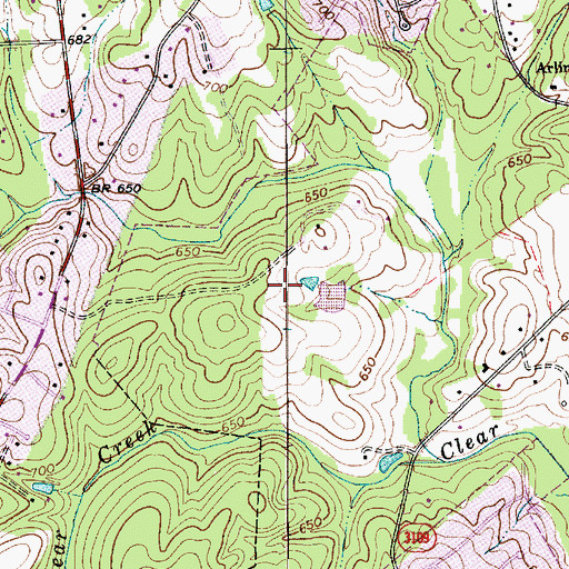 Topographic Map of Township 6-Clear Creek, NC
