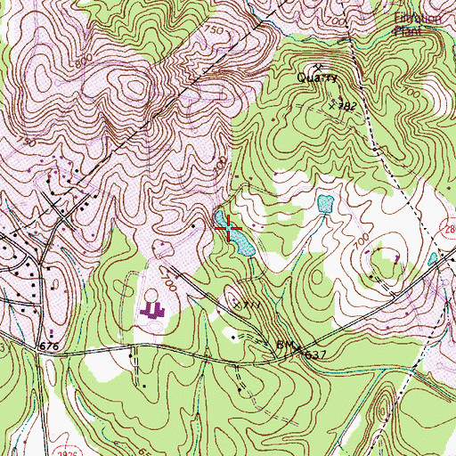 Topographic Map of Township 7-Crab Orchard, NC