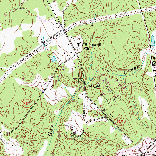 Topographic Map of Township 11-Long Creek, NC