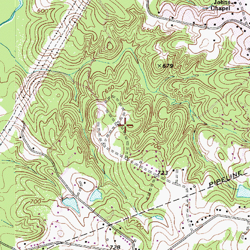 Topographic Map of Township 12-Paw Creek, NC