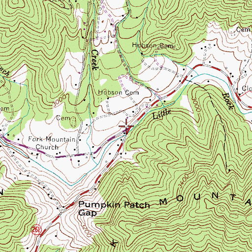 Topographic Map of Fork Mountain Township (historical), NC