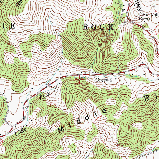 Topographic Map of Little Rock Creek Township (historical), NC