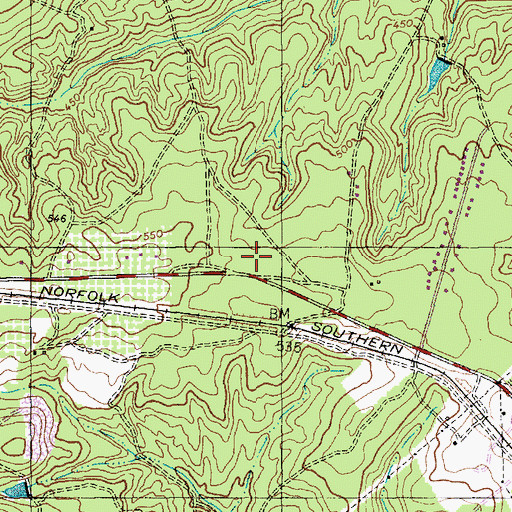 Topographic Map of Township 9-Mineral Springs, NC