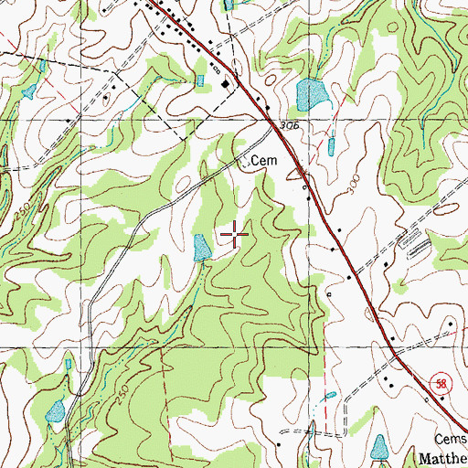 Topographic Map of Township of Castalia, NC