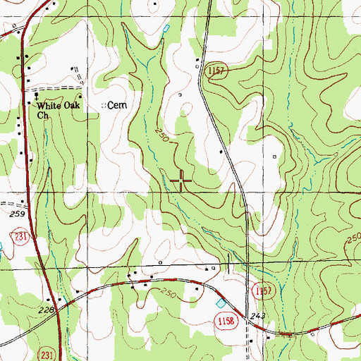 Topographic Map of Township of Ferrells, NC