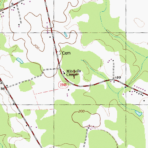 Topographic Map of Township of Jackson, NC