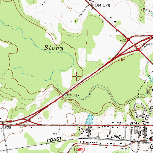 Topographic Map of Township of Nashville, NC
