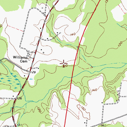 Topographic Map of Township of North Whitakers, NC