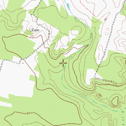 Topographic Map of Township of Oconeechee, NC