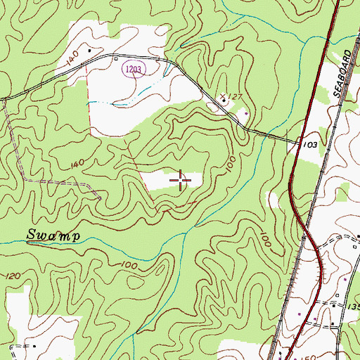 Topographic Map of Township of Pleasant Hill, NC