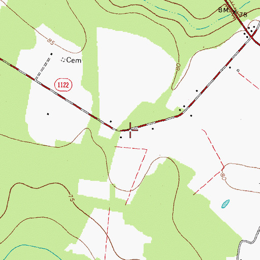Topographic Map of Township of Roanoke, NC