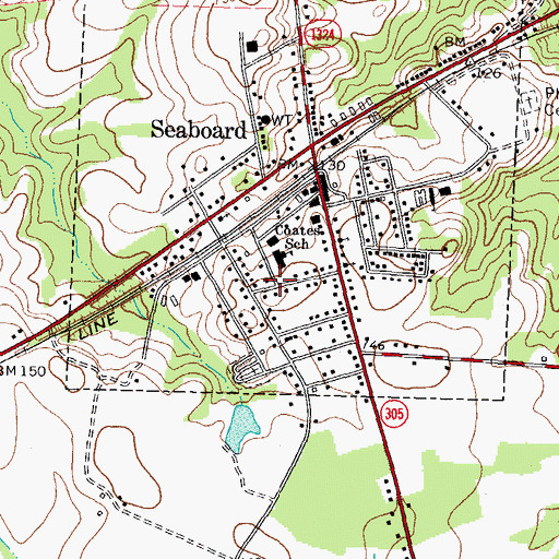 Topographic Map of Township of Seaboard, NC