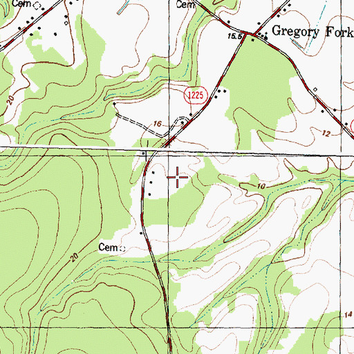 Topographic Map of Township of Richlands, NC