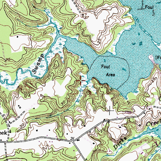 Topographic Map of Township of Swansboro, NC