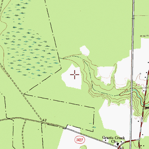 Topographic Map of Township of White Oak, NC