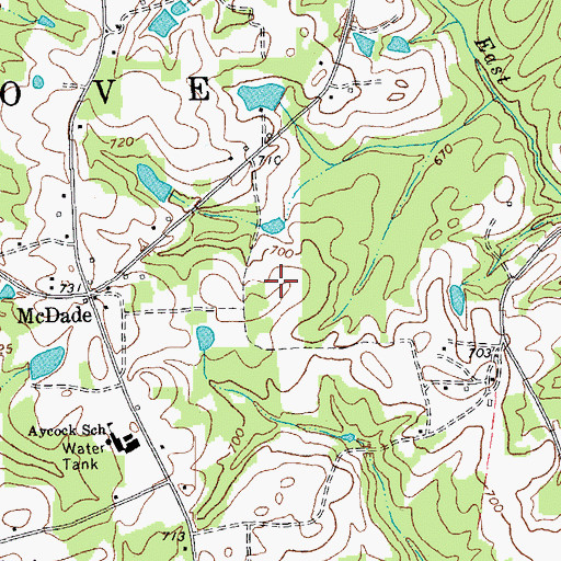 Topographic Map of Township of Cedar Grove, NC