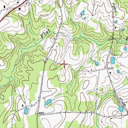 Topographic Map of Township of Bushy Fork, NC