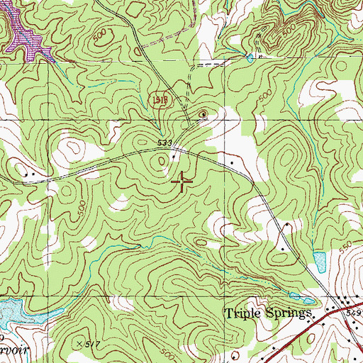Topographic Map of Township of Holloway, NC