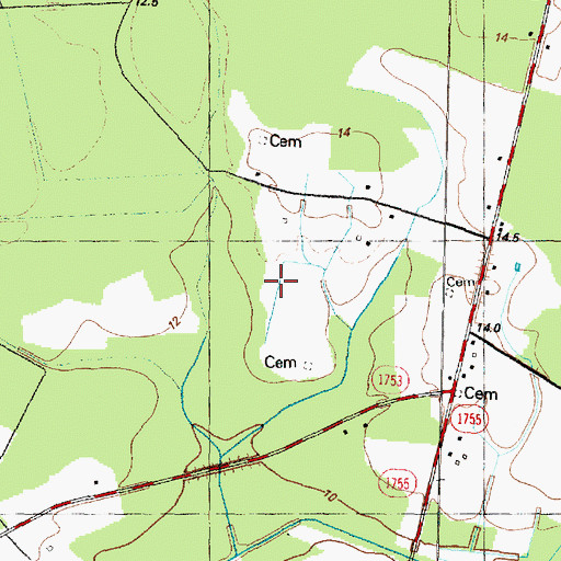 Topographic Map of Township of Chicod, NC