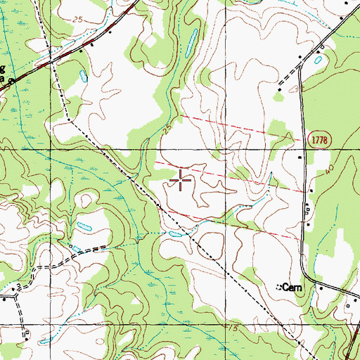 Topographic Map of Township of Grimesland, NC