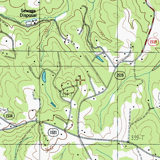 Topographic Map of Township of Columbus, NC