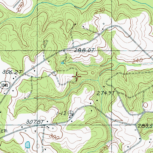 Topographic Map of Township of Greens Creek, NC