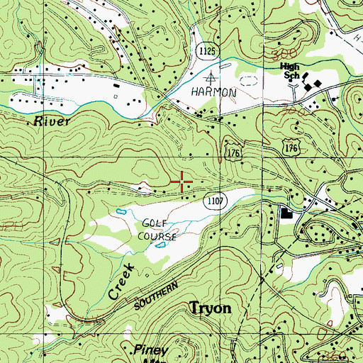 Topographic Map of Township of Tryon, NC